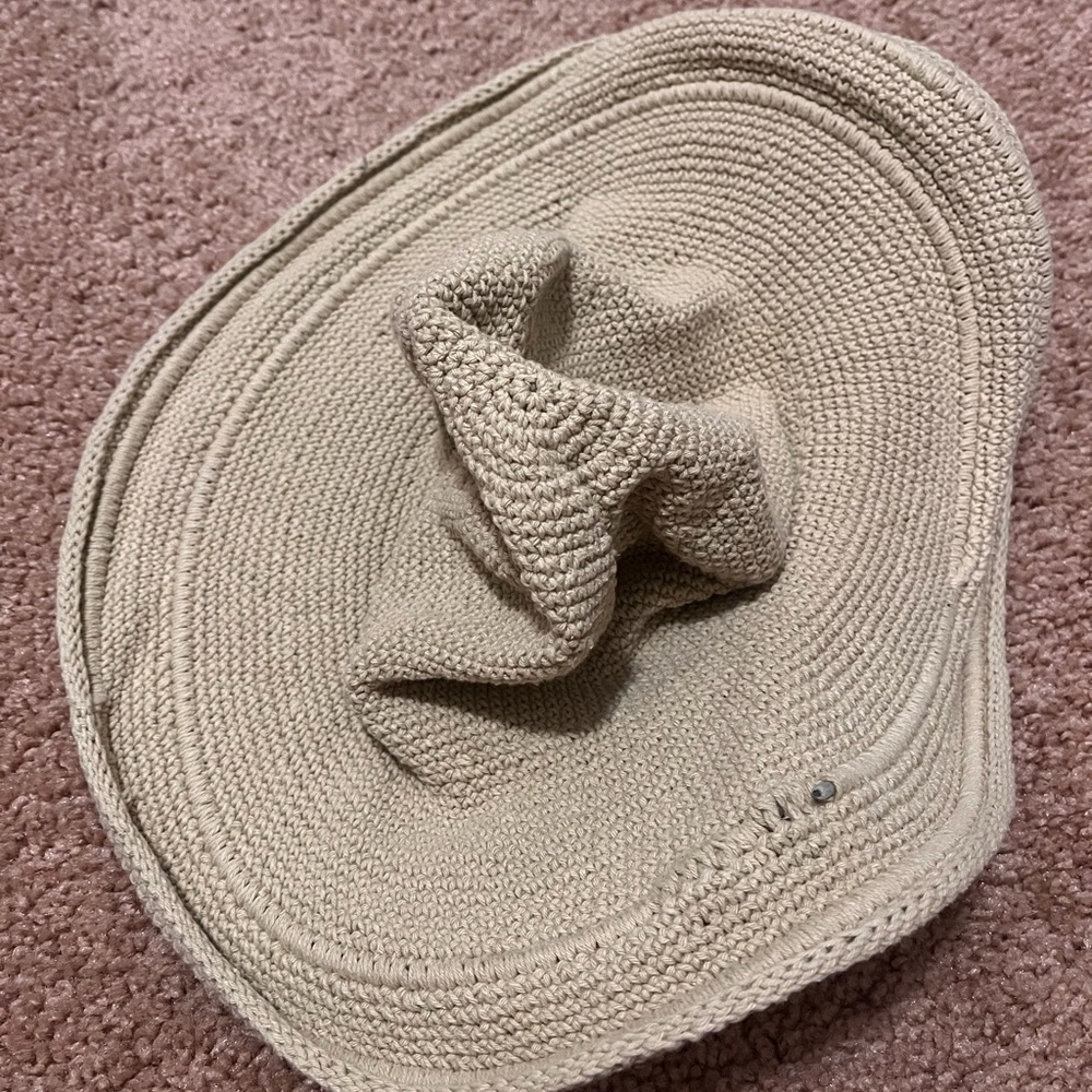 San Diego Hat Company Beige Crochet Sun Hat - Neutral Straw Look
